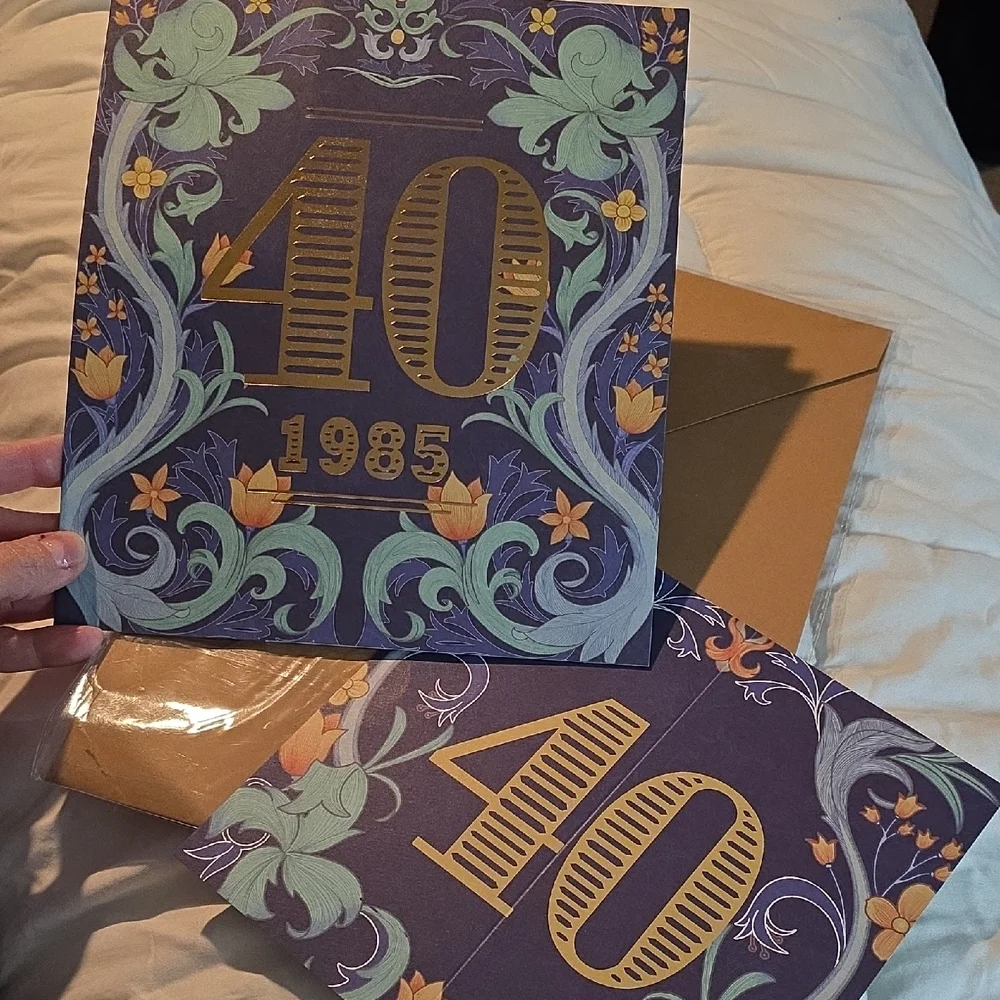 Blue 40th Birthday Large Card With Pop Out